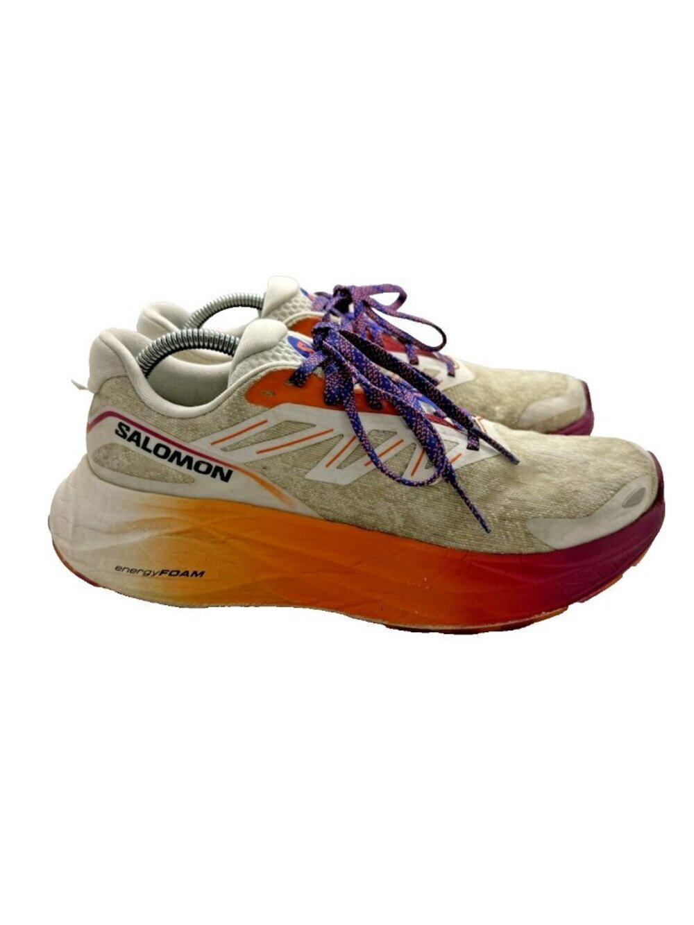 Salomon Aero Glide 2 White Dragon Fire Women's Size 8.5 Athletic Shoes 475267